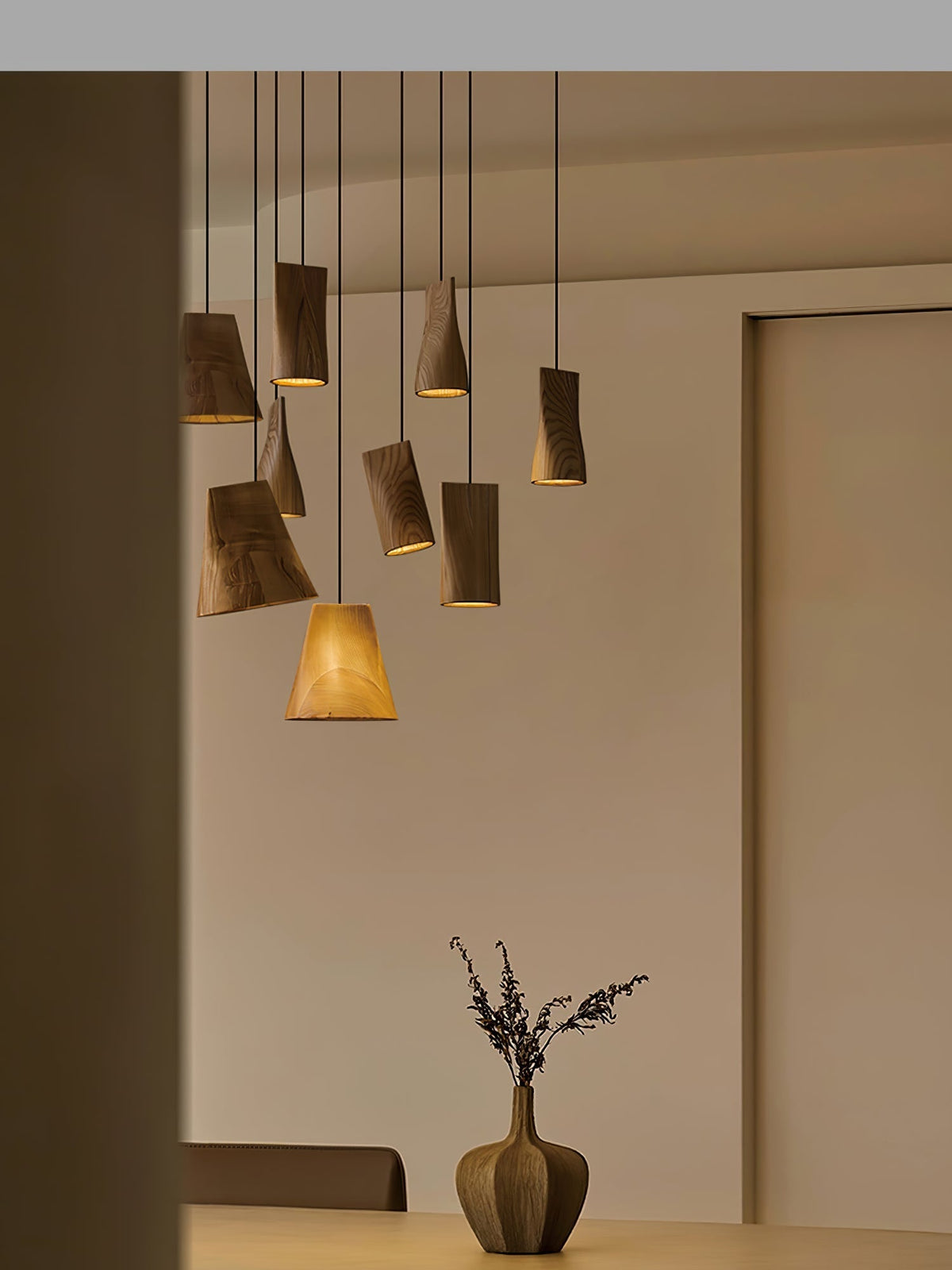 Sylorena sveitalegt hengiljós úr viði