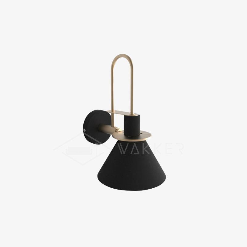Solerine minimalistisk vägglampa i svart och guld