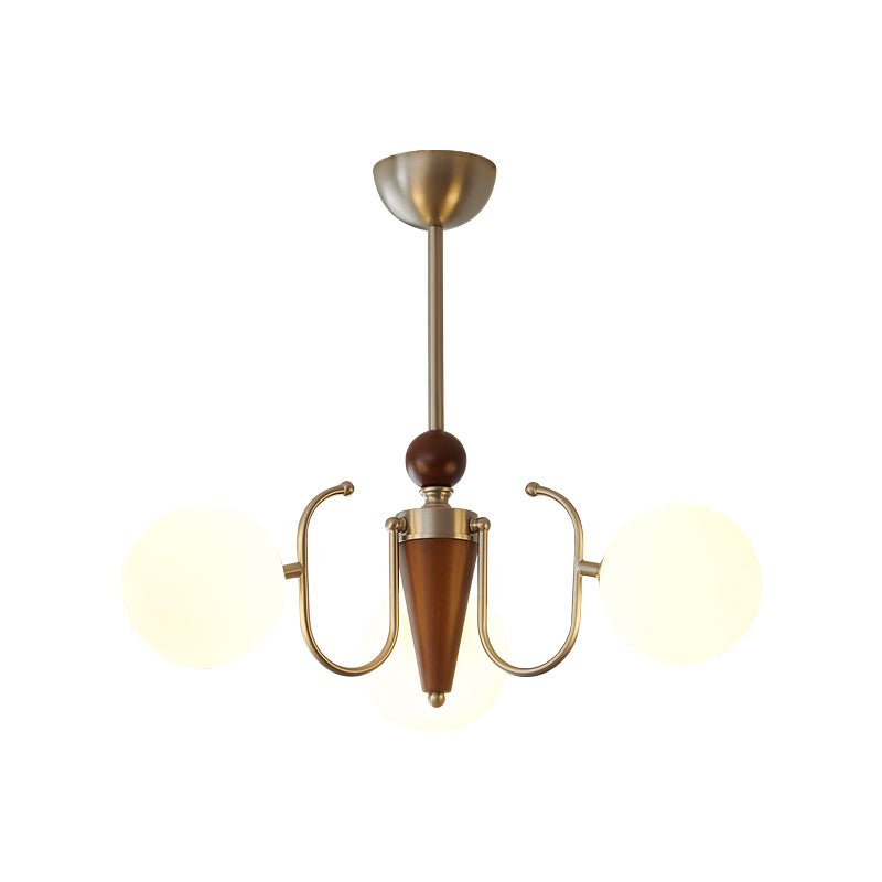 Candeeiro suspenso Orvynia Elegance Classic Grove em madeira e vidro