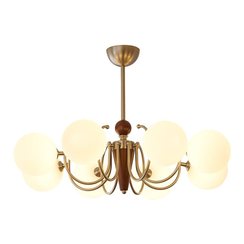 Candeeiro suspenso Orvynia Elegance Classic Grove em madeira e vidro