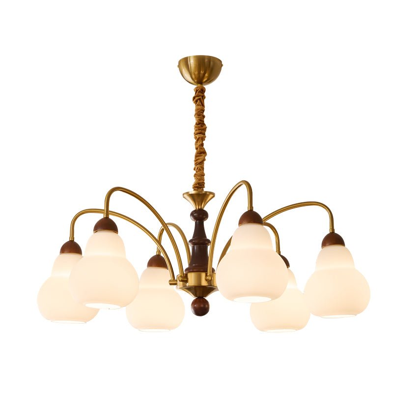 Novelle traditionel elegant vintagekrystallsekrone i træ