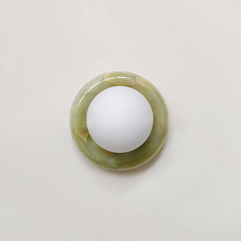 Candeeiro de parede Cemaros em vidro jade