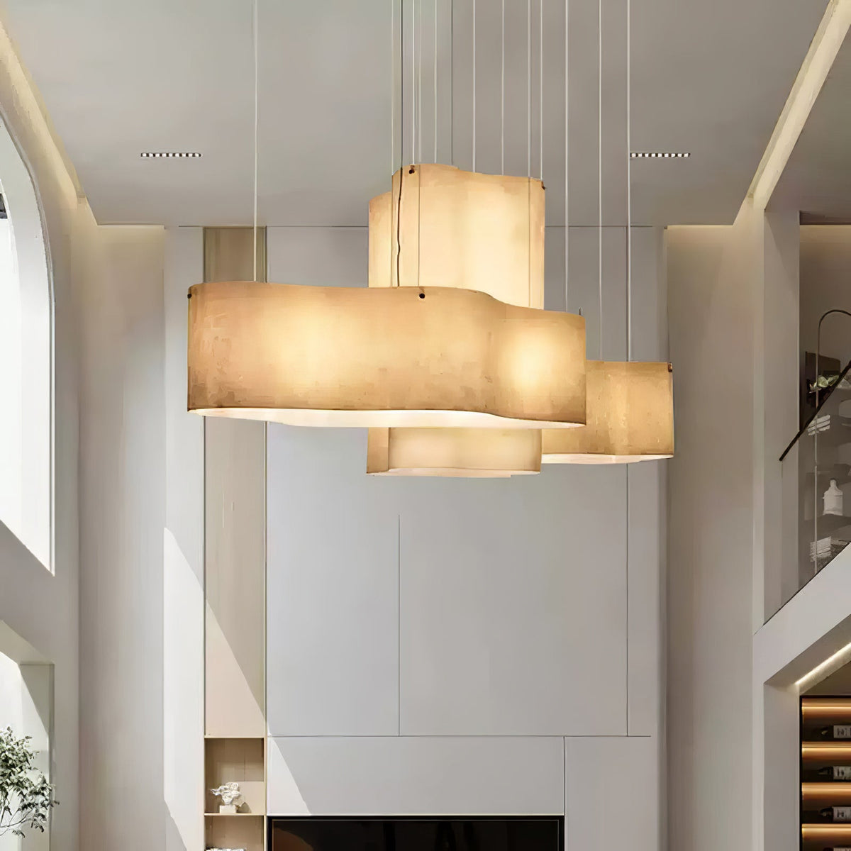 Evelan modern pendellampa i konstnärlig molnform