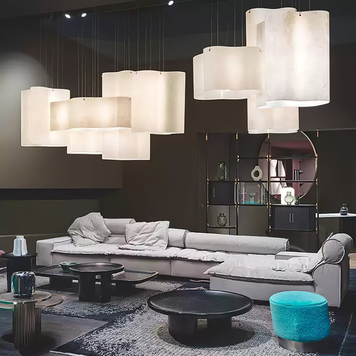Evelan modern pendellampa i konstnärlig molnform
