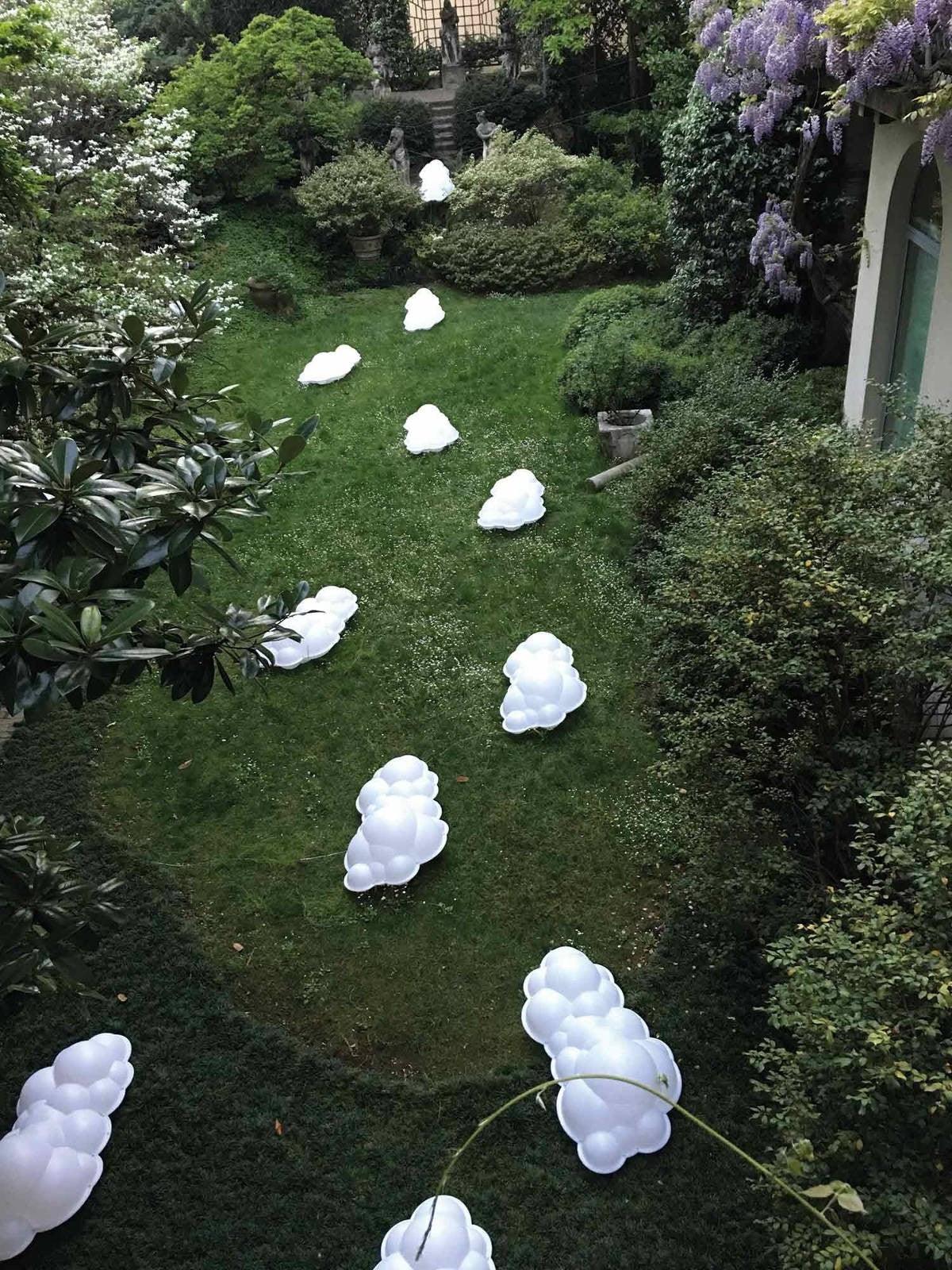 Candeeiro suspenso artístico de PE branco Svianol