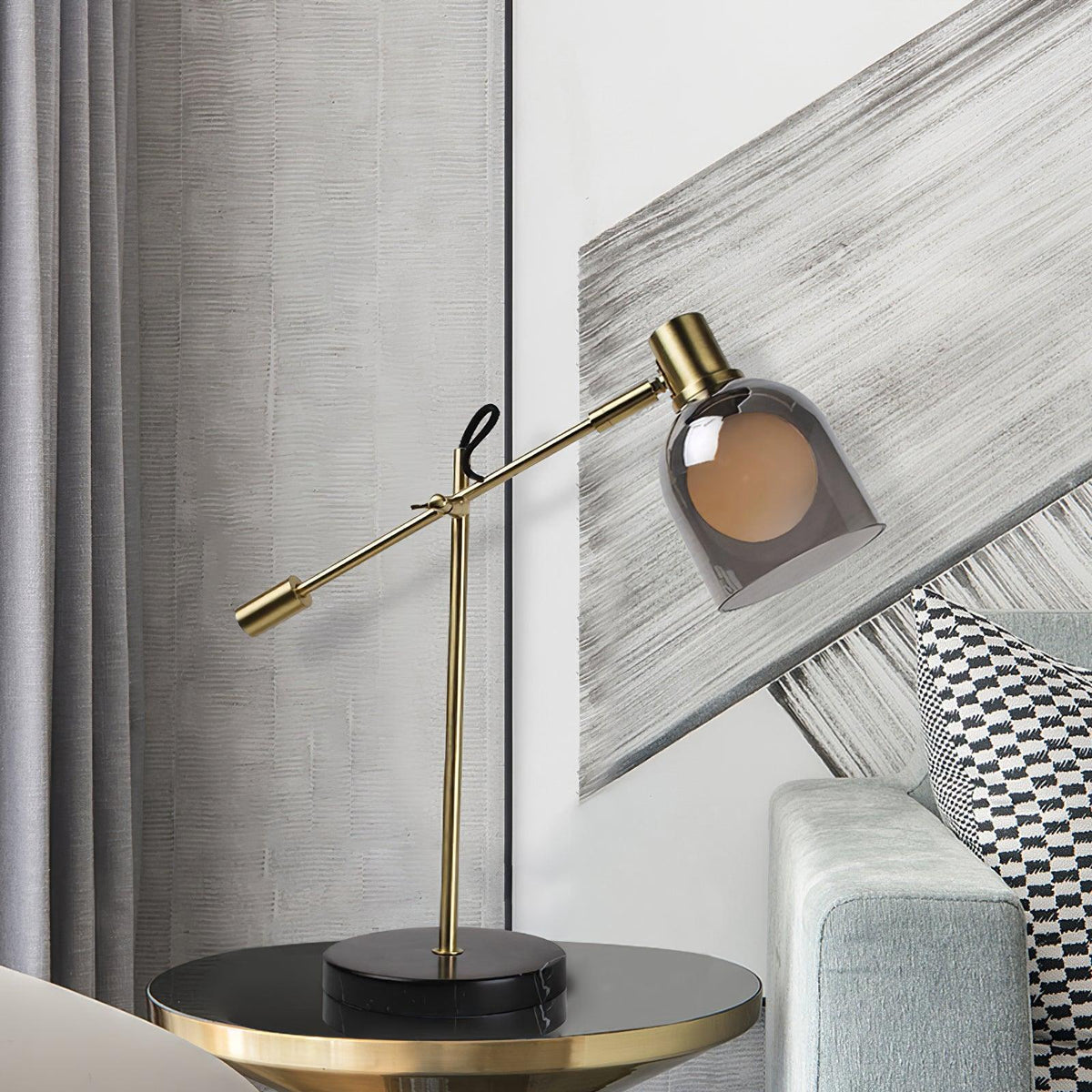 Locor industriel marmorbordlampe