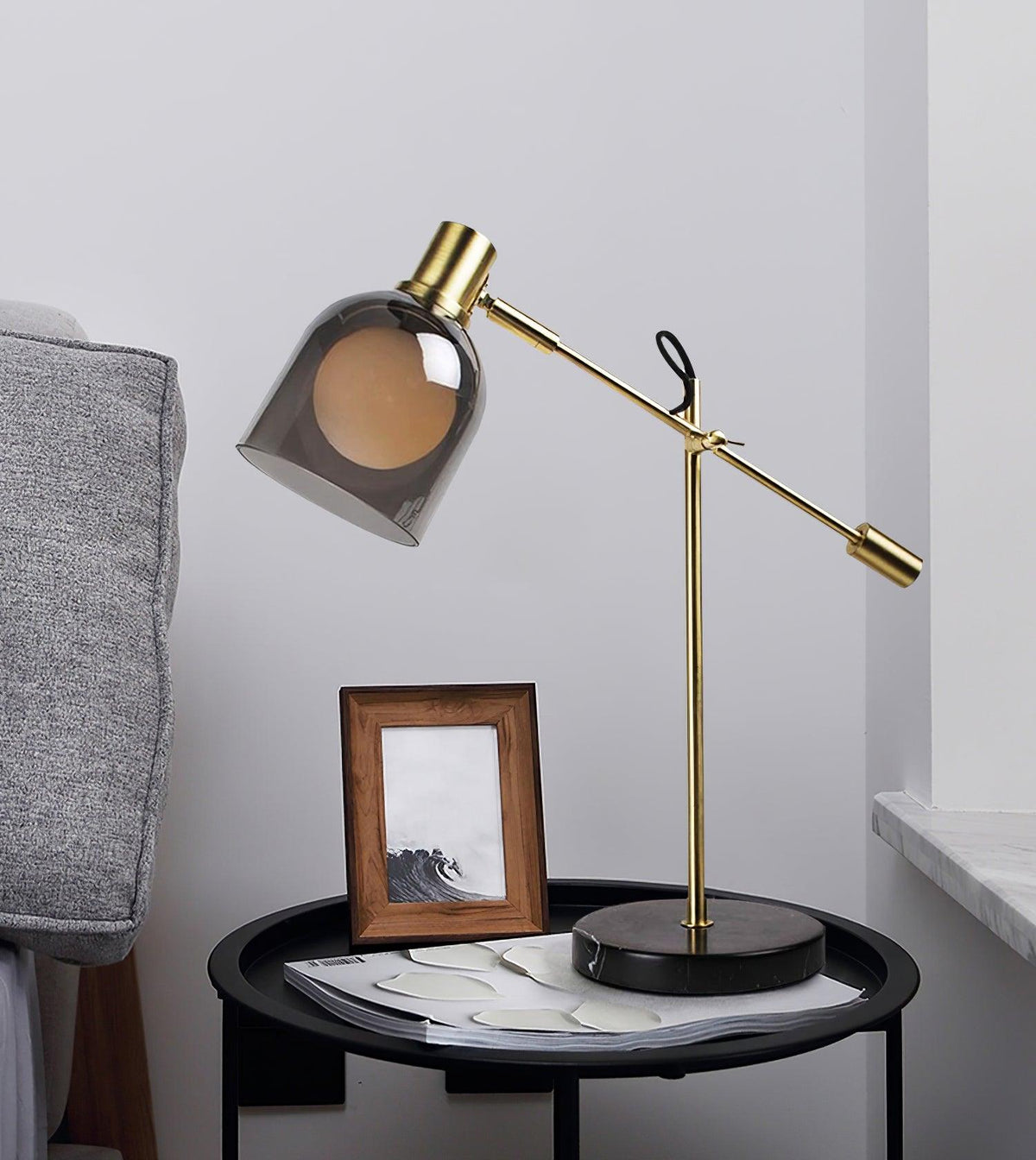 Locor industriel marmorbordlampe