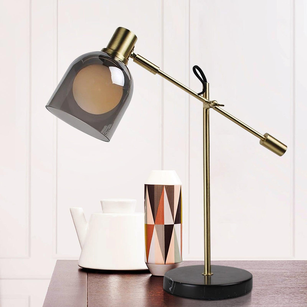 Locor industriel marmorbordlampe