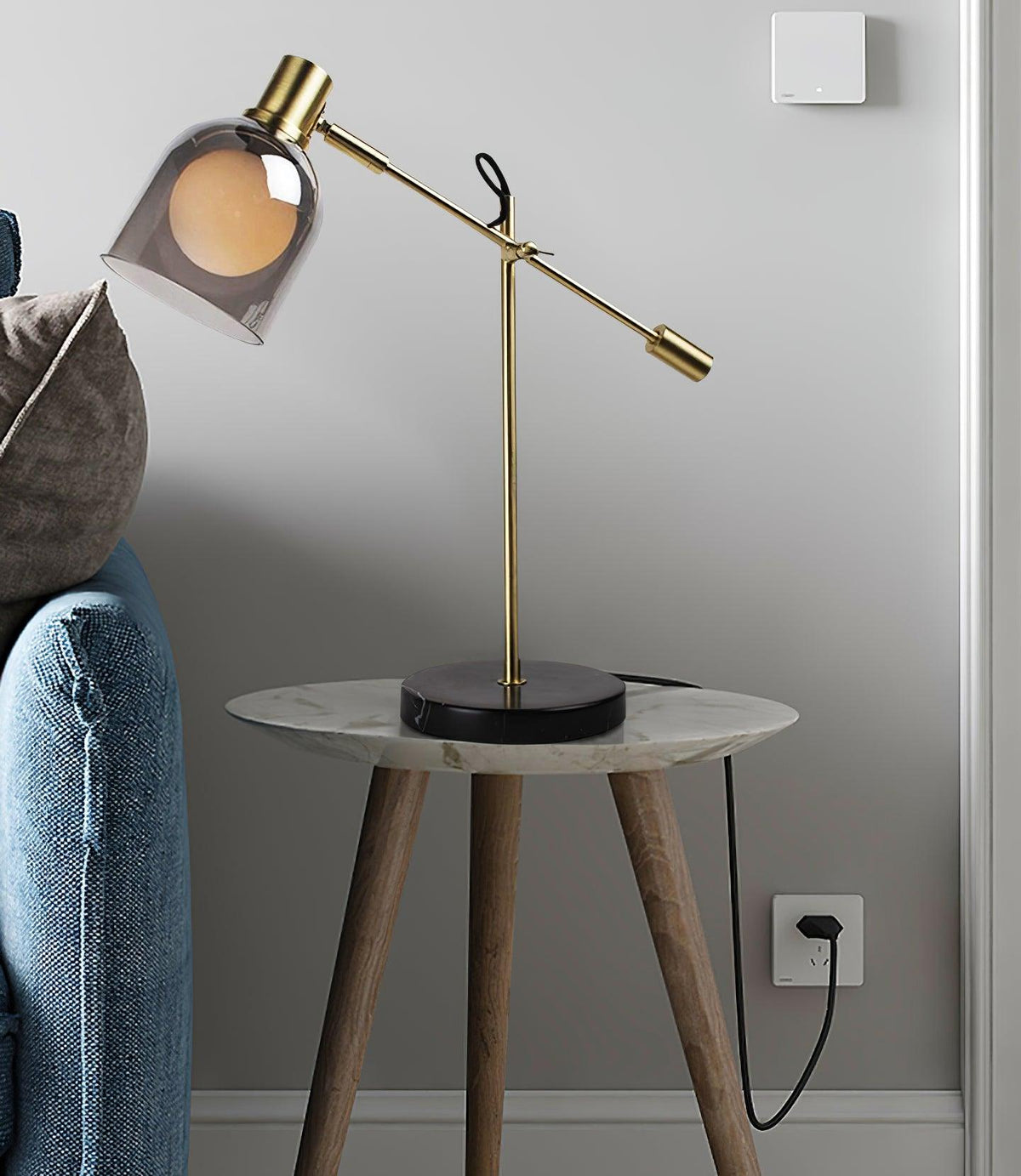 Locor industriel marmorbordlampe