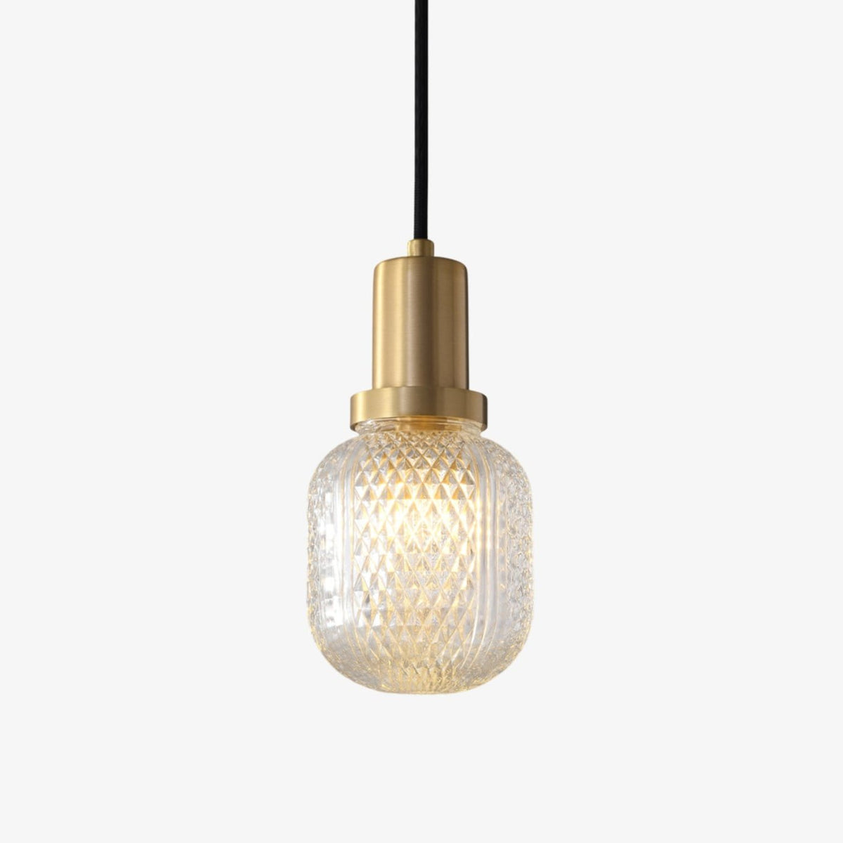 Cacarir Premium nordisk kunst-pendellampe i messing og glas