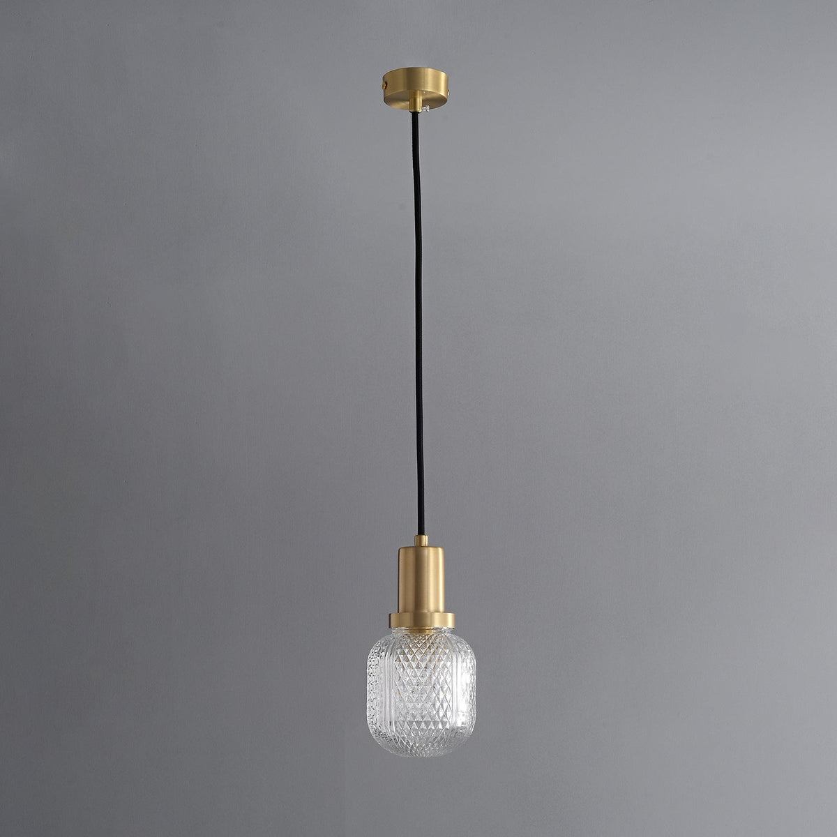 Cacarir Premium nordisk kunst-pendellampe i messing og glas