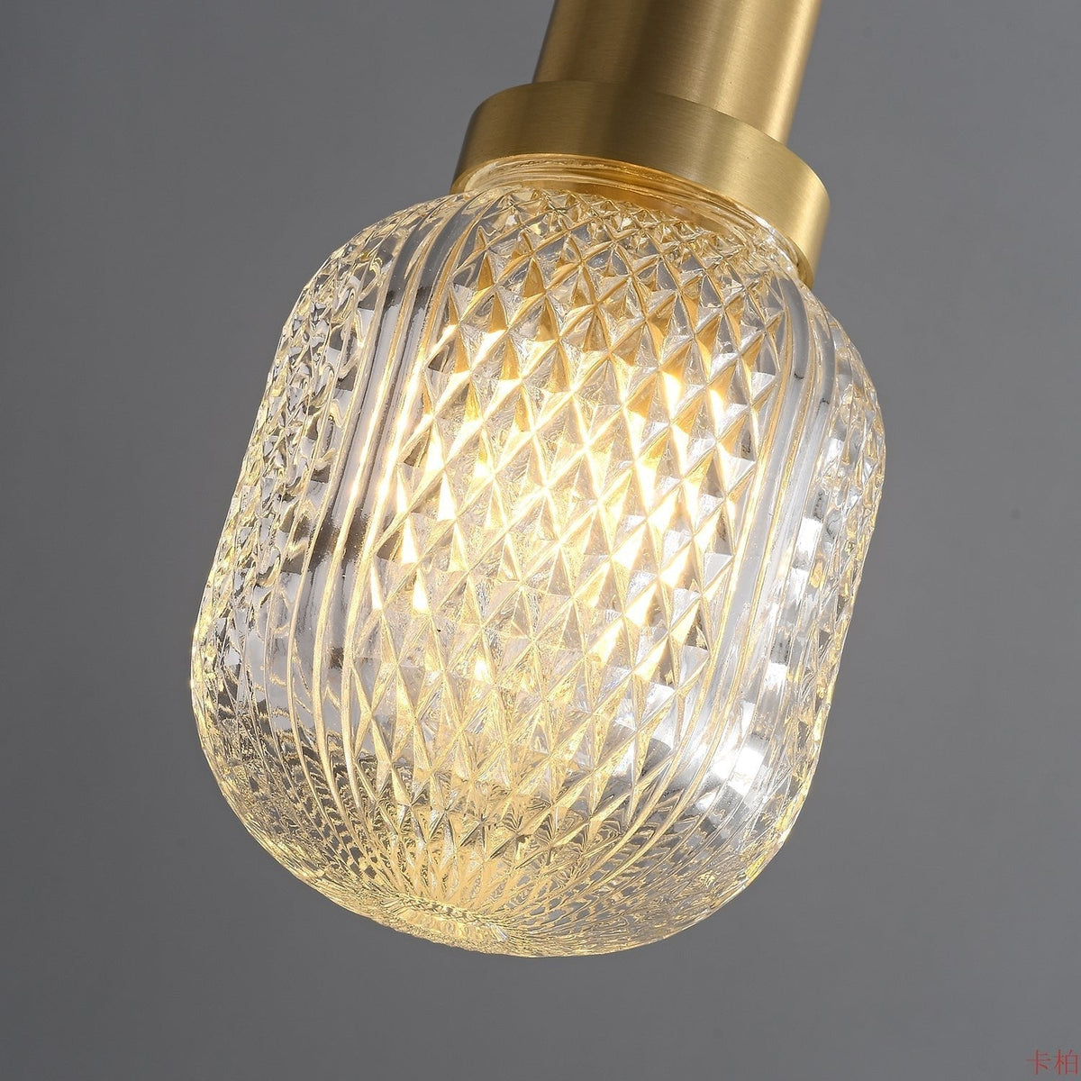 Cacarir Premium nordisk kunst-pendellampe i messing og glas