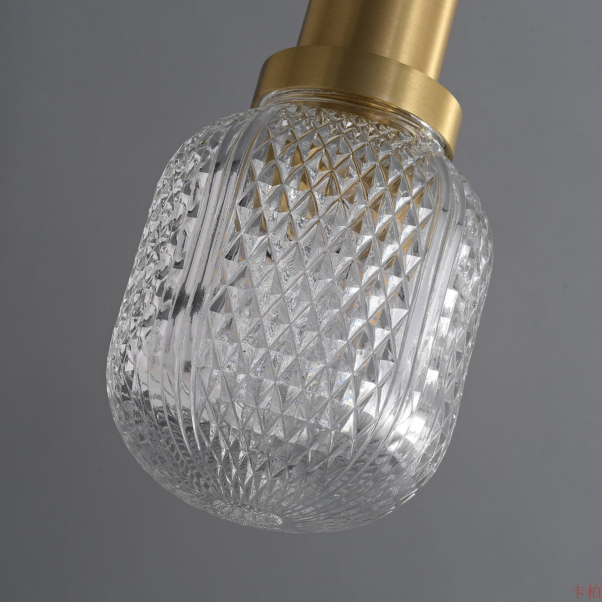 Cacarir Premium nordisk kunst-pendellampe i messing og glas