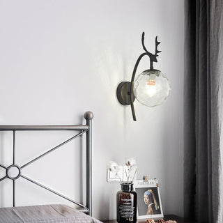 Valentina Design Deer Beside Vägglampa Svart/Guld Metall Vardagsrum