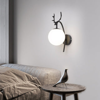 Valentina Design Deer Beside Vägglampa Svart/Guld Metall Vardagsrum