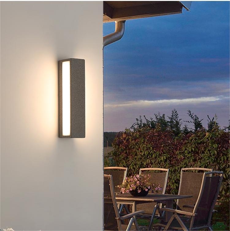 Davel LED-vegglampi fyrir utandyra, svartur og hvítur