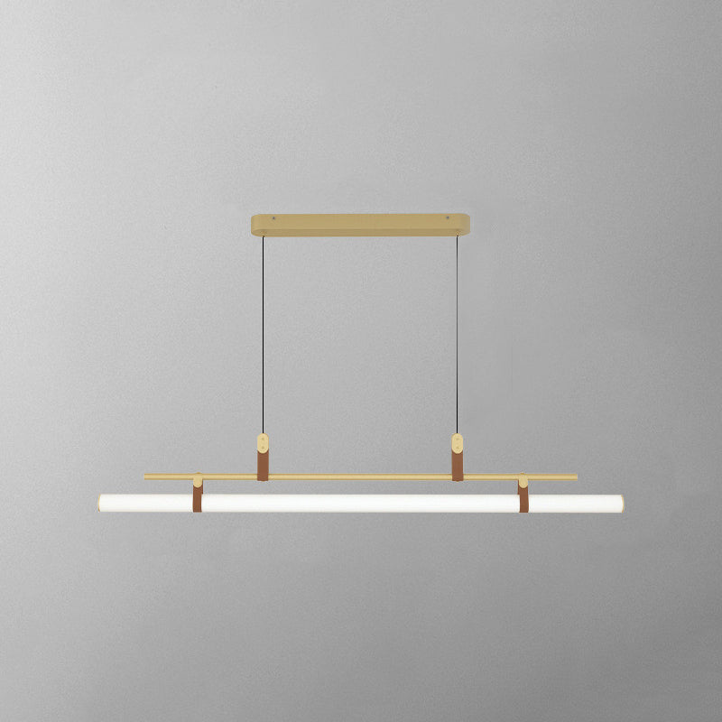 Voren Modern Linear Pendant Light,Black/Gold