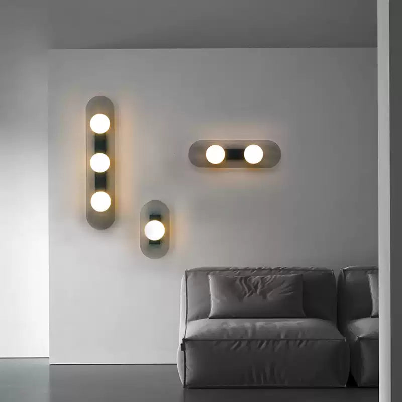 Candeeiro de parede Arderora modular em metal com discos