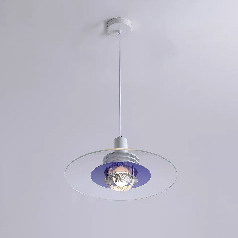 Valentina minimalistisk LED-pendellampe i metal/glas, soveværelse