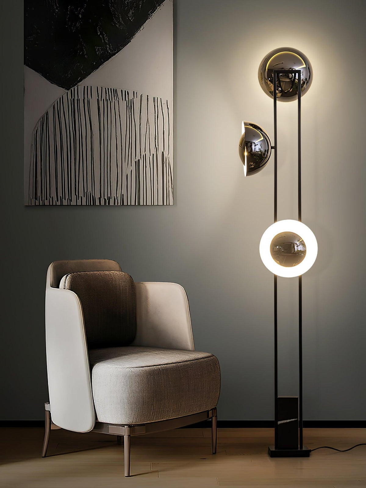 Alio modern golvlampa i marmor