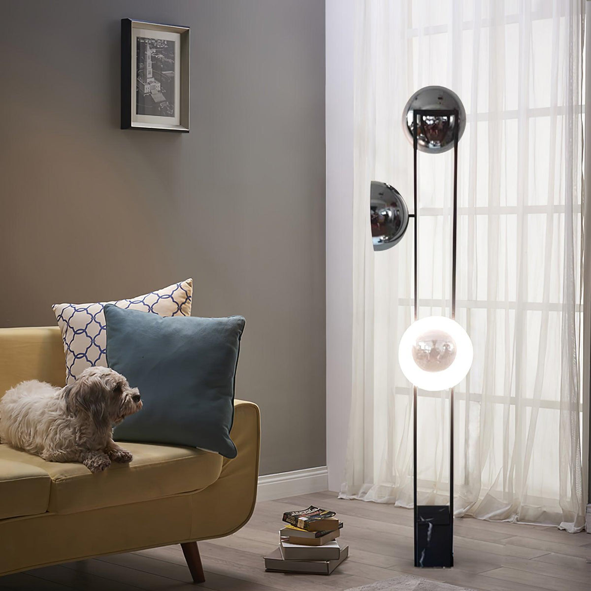 Alio modern golvlampa i marmor