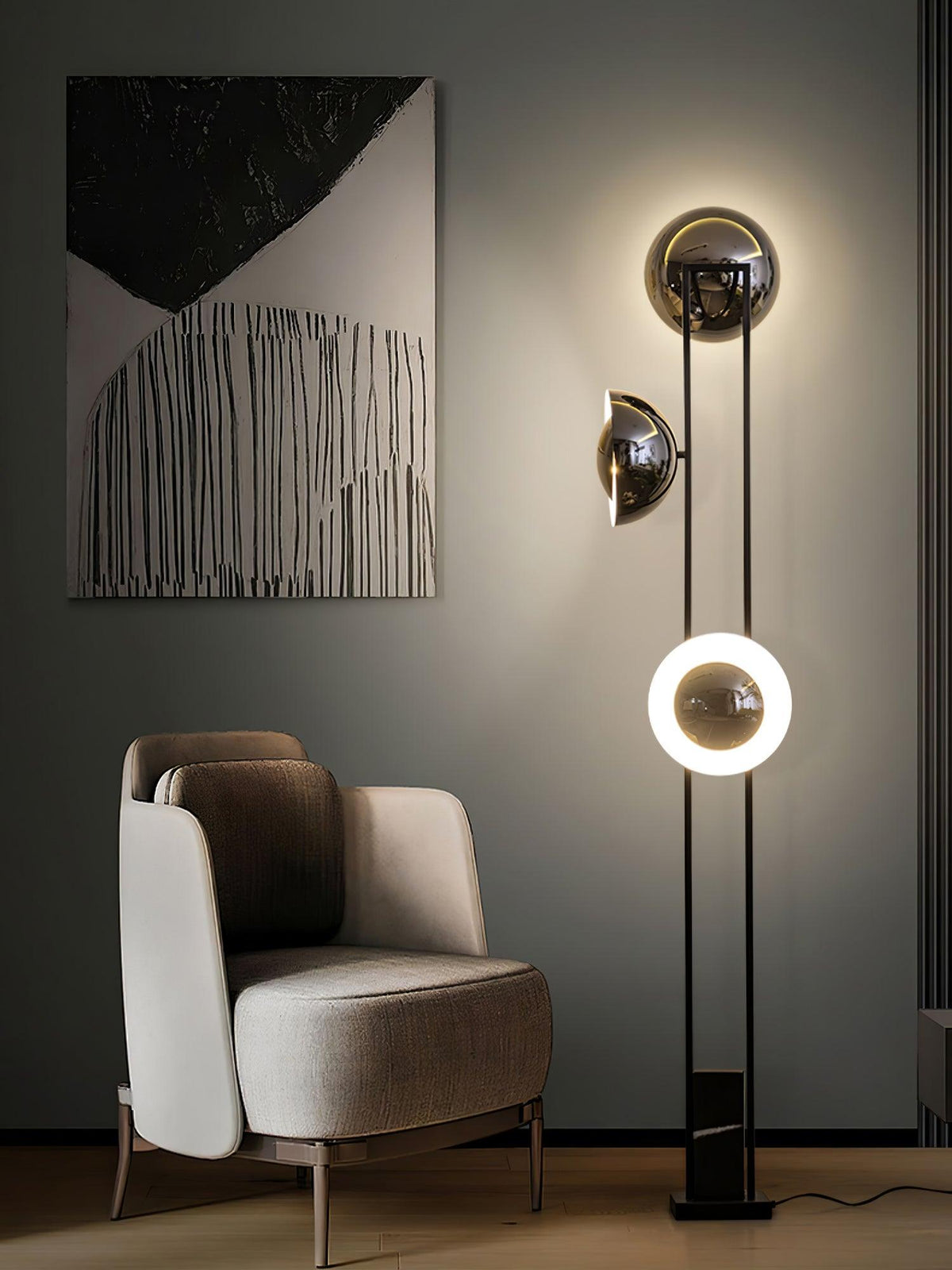 Alio modern golvlampa i marmor