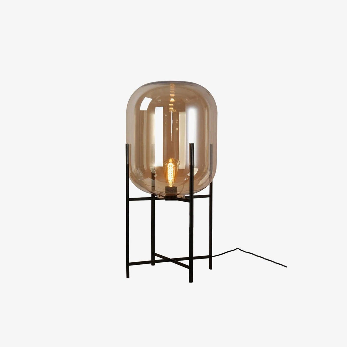 Candeeiro de mesa industrial de vidro Gareth