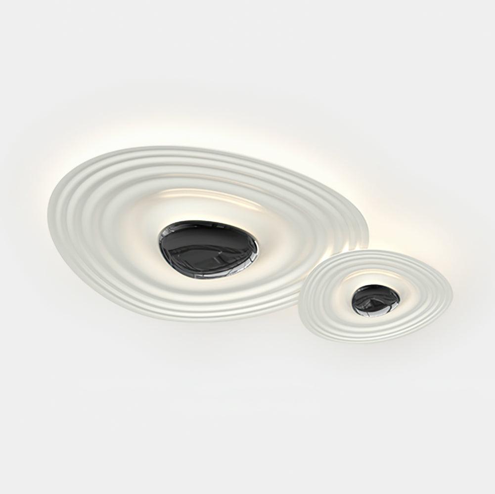 Idra modern skulptural taklampa med vågformad ring