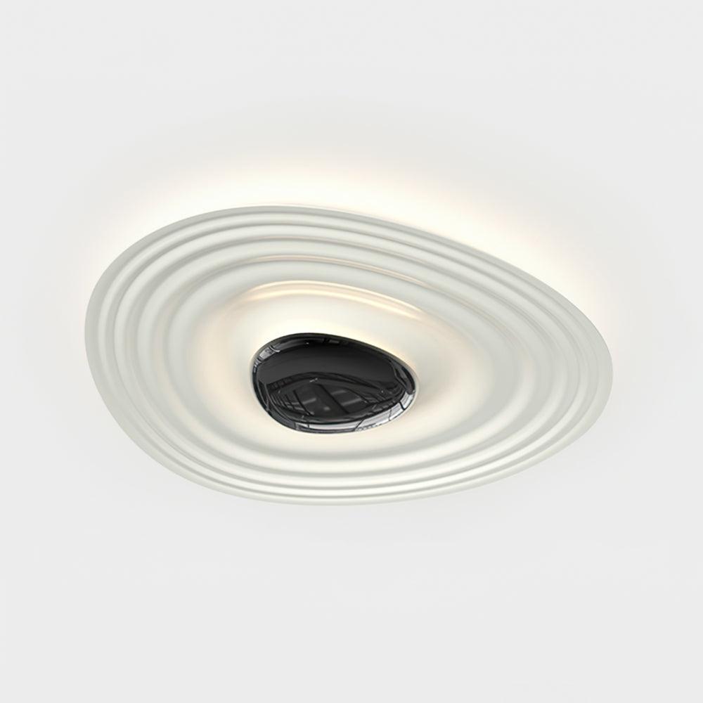 Idra modern skulptural taklampa med vågformad ring