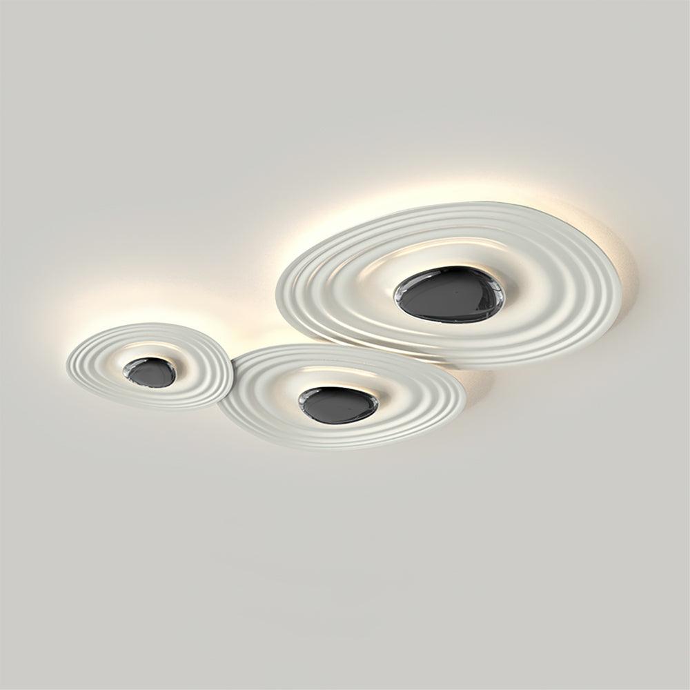 Idra modern skulptural taklampa med vågformad ring