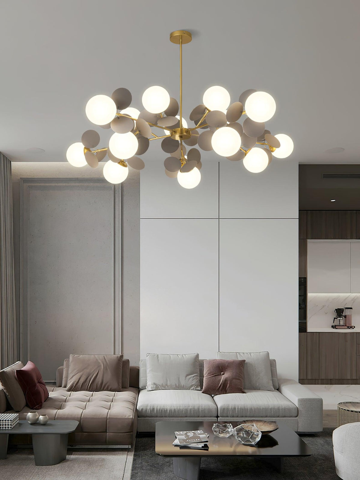 Tide Chandelier Off White Tree Eight Open Shades