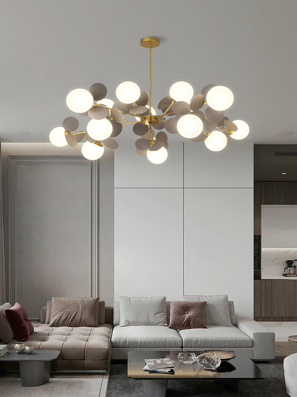 Tide Chandelier Off White Tree Eight Open Shades