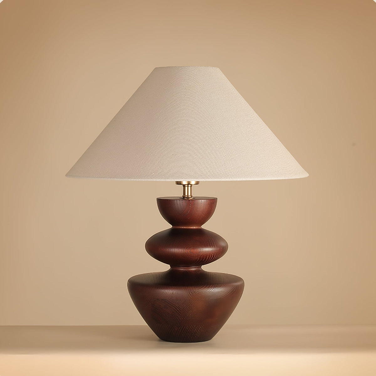Joanne vintage-bordlampe i træ