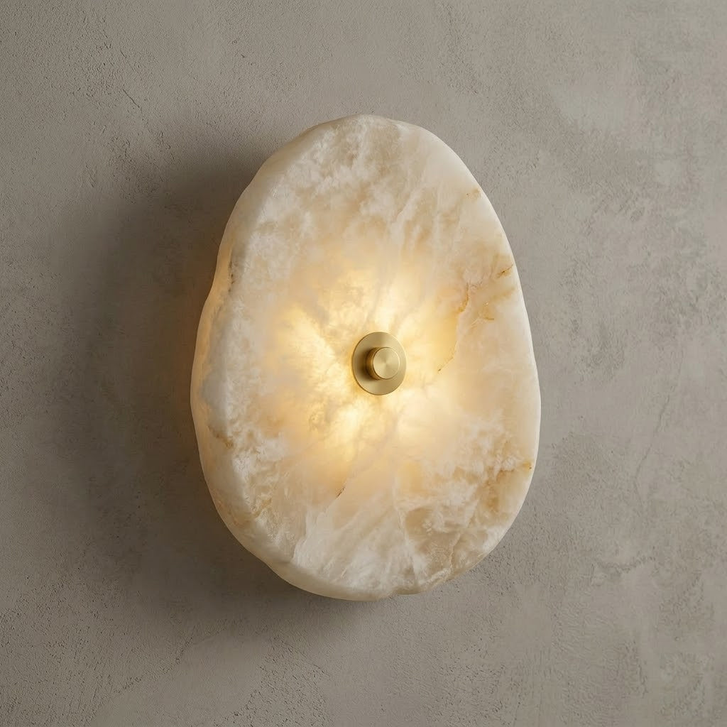 Vägglampa Nivorise i alabaster