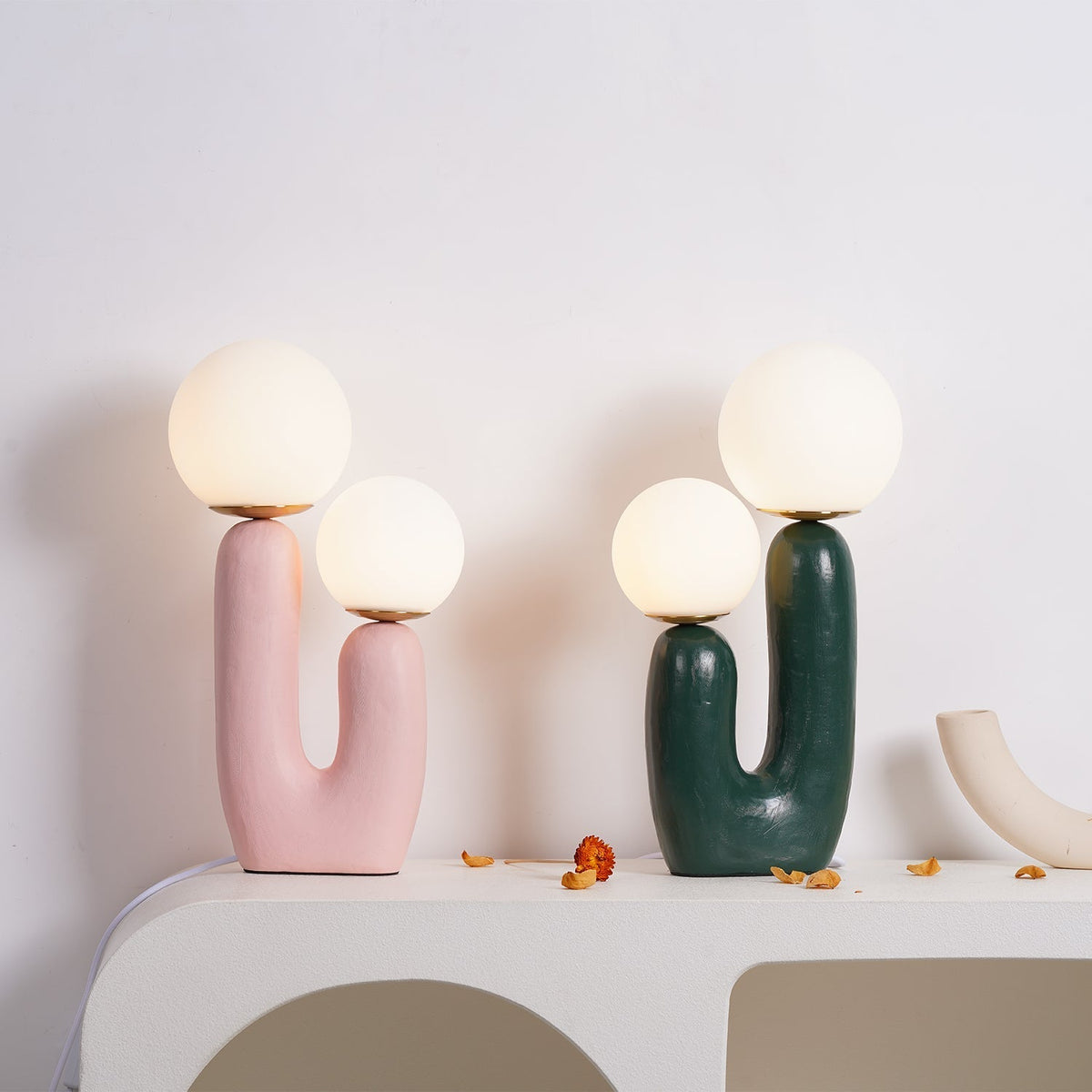 Elyrain konstnärlig bordslampa i harts
