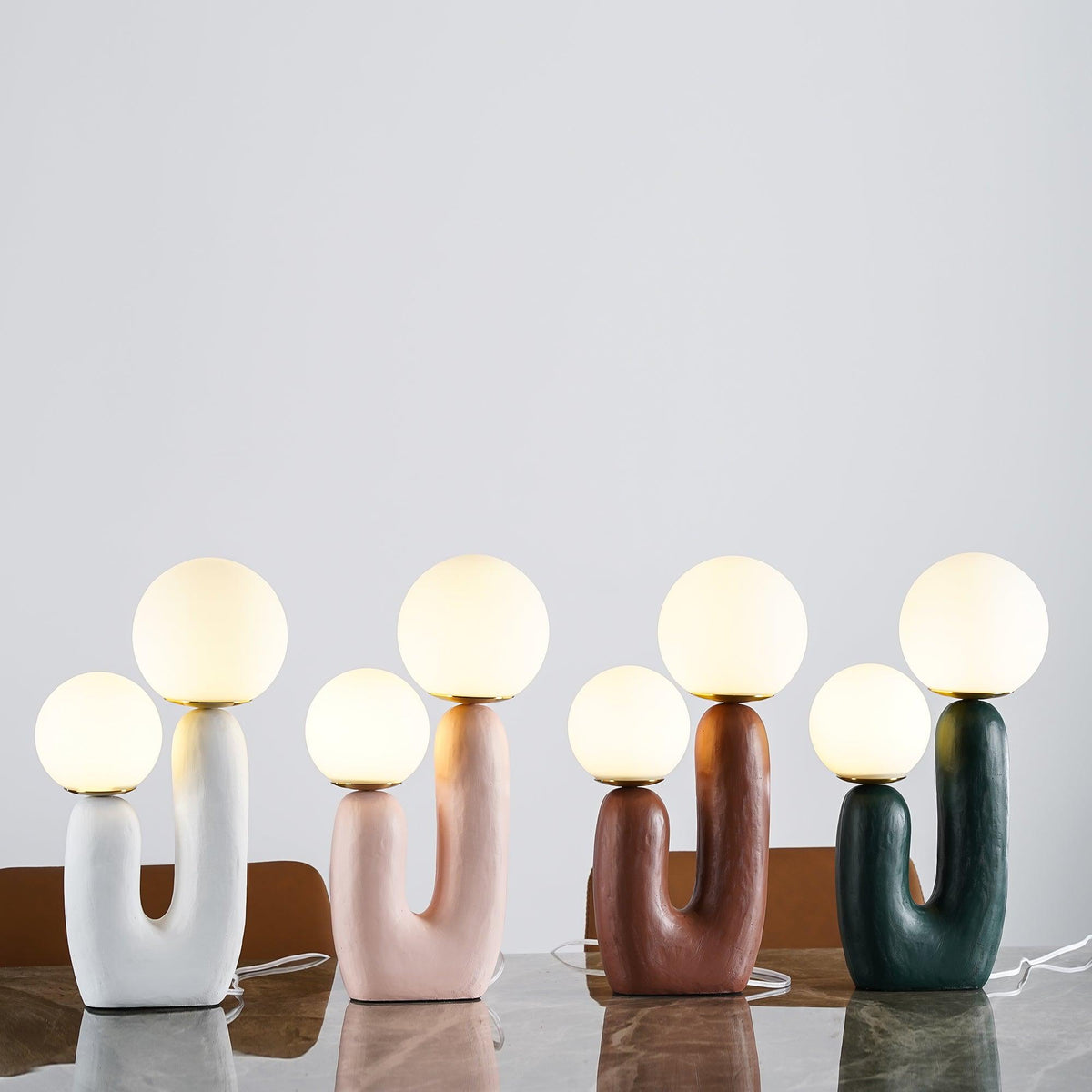 Elyrain konstnärlig bordslampa i harts