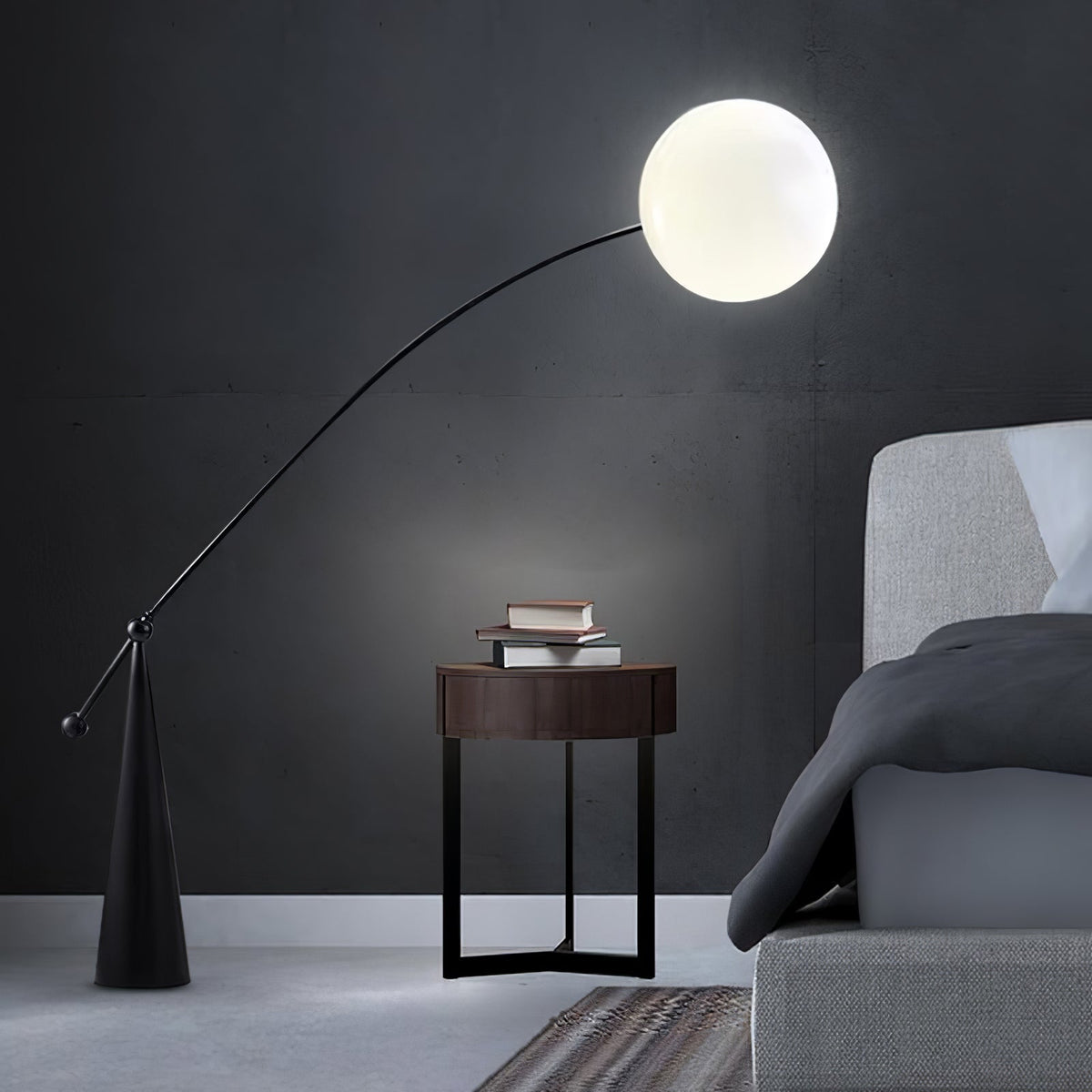 Ortalil modern bågformad golvlampa