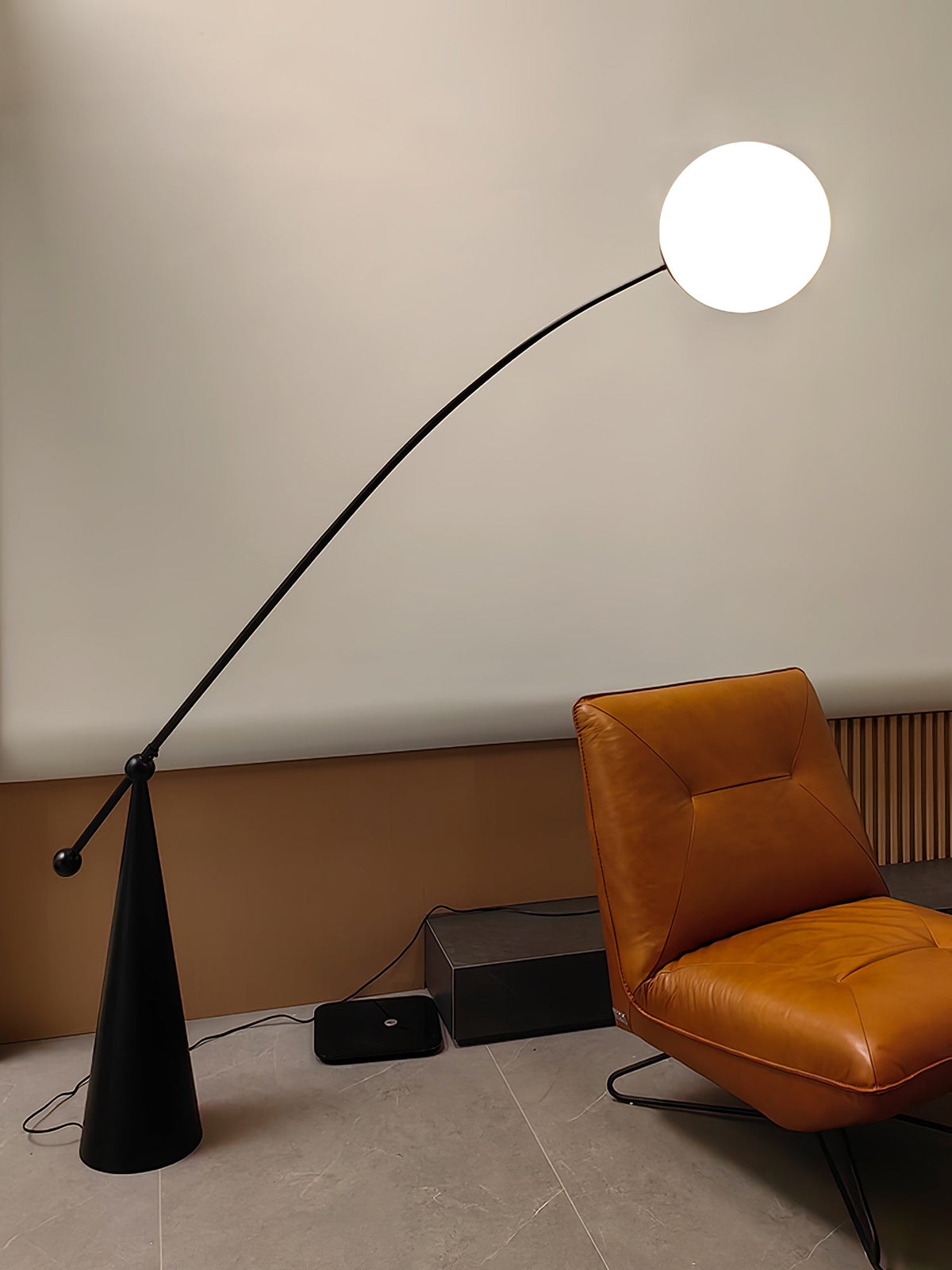 Ortalil modern bågformad golvlampa