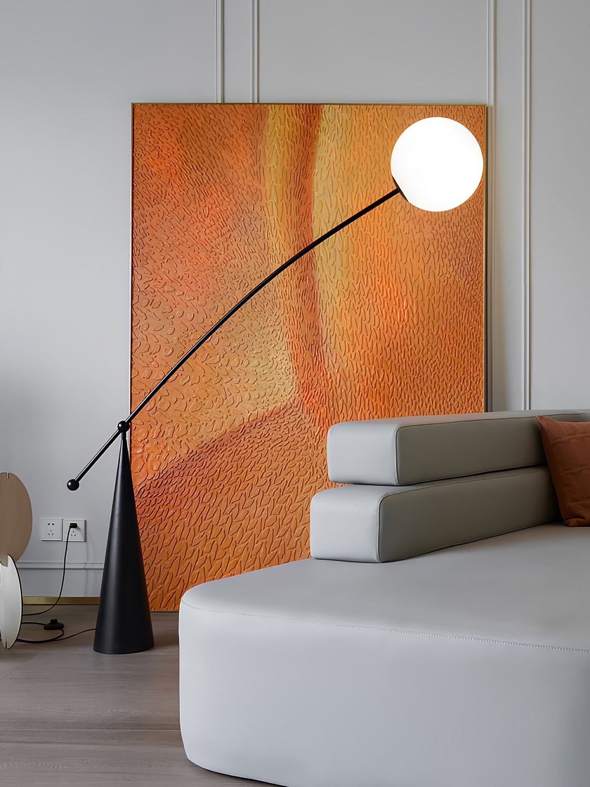 Ortalil modern bågformad golvlampa