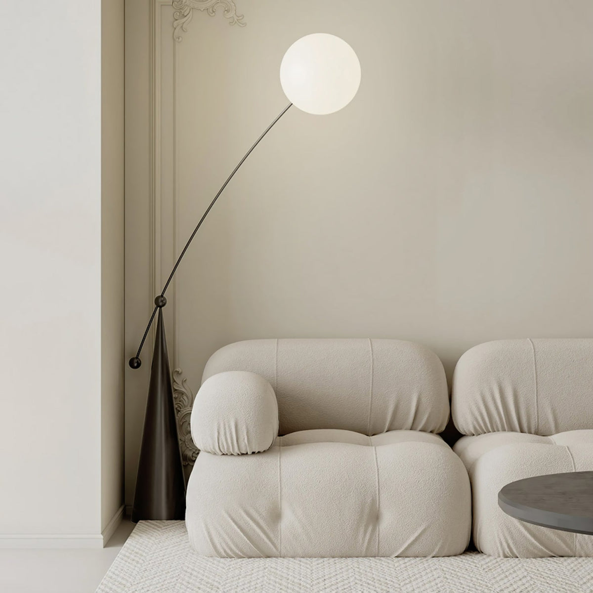 Ortalil modern bågformad golvlampa