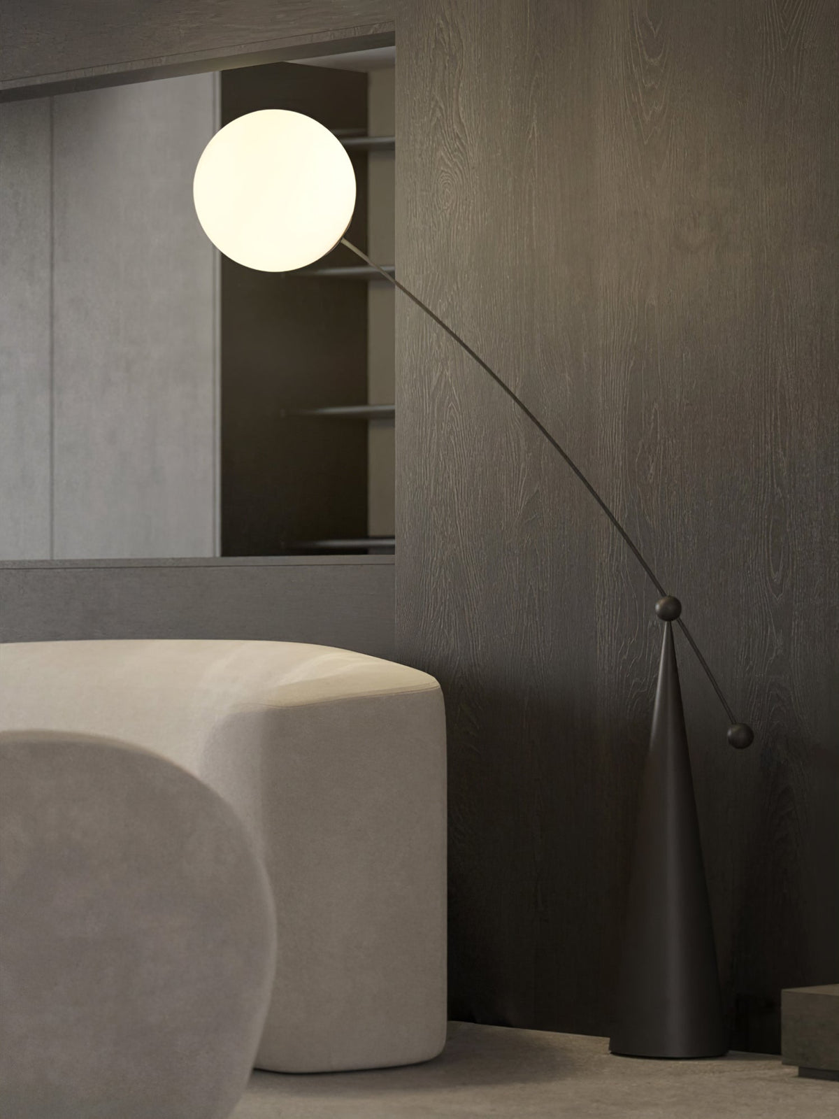 Ortalil modern bågformad golvlampa