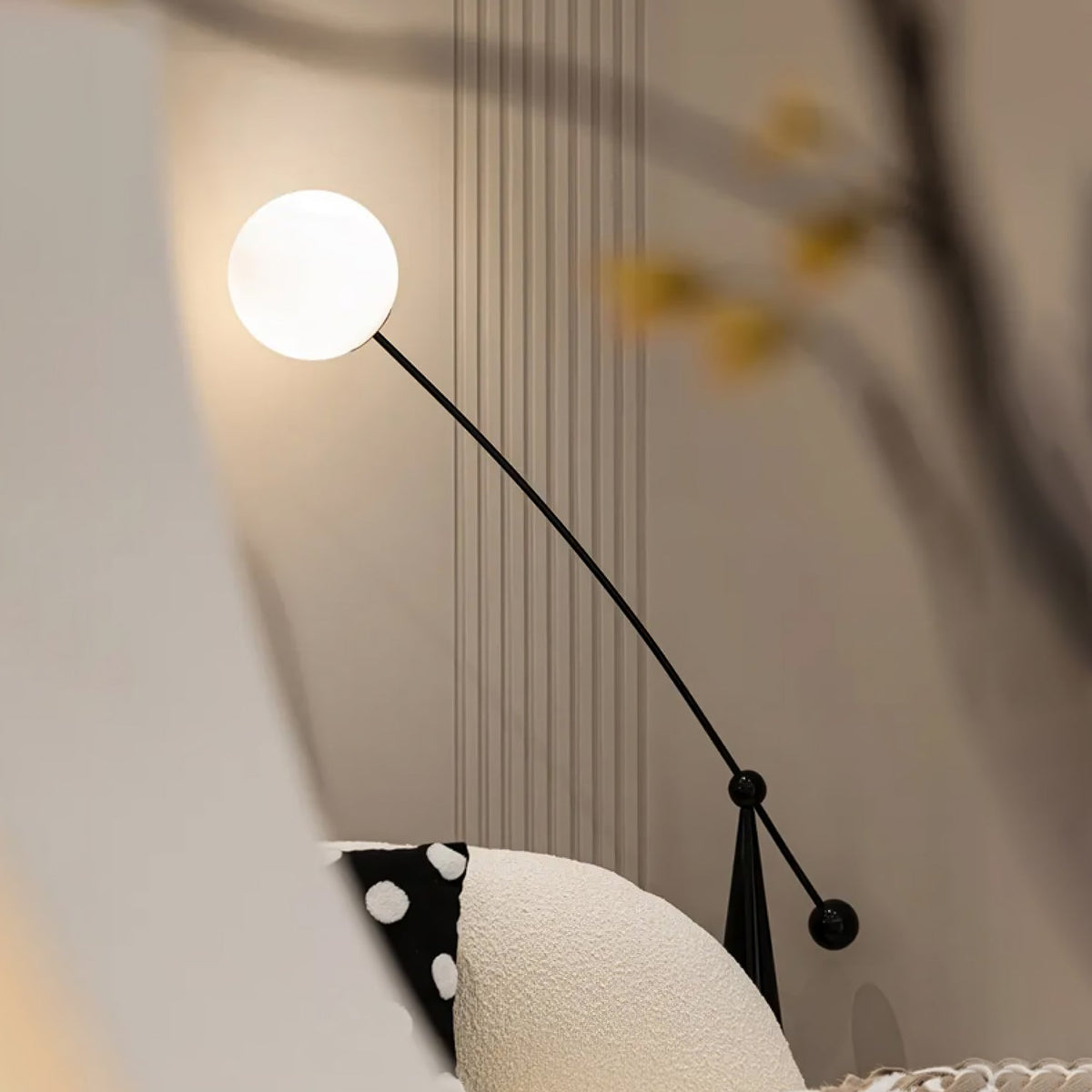 Ortalil modern bågformad golvlampa