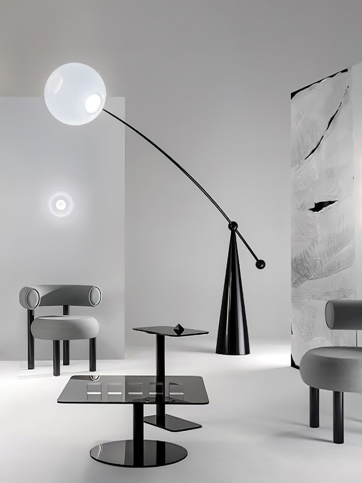 Ortalil modern bågformad golvlampa