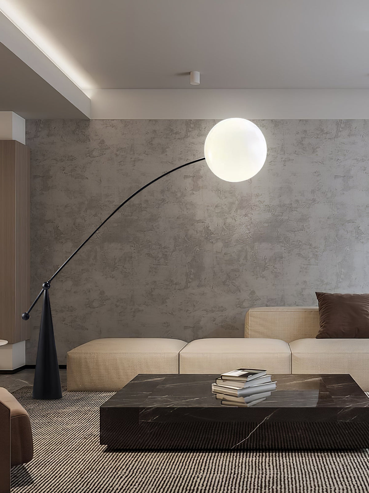 Ortalil modern bågformad golvlampa