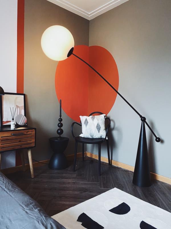 Ortalil modern bågformad golvlampa