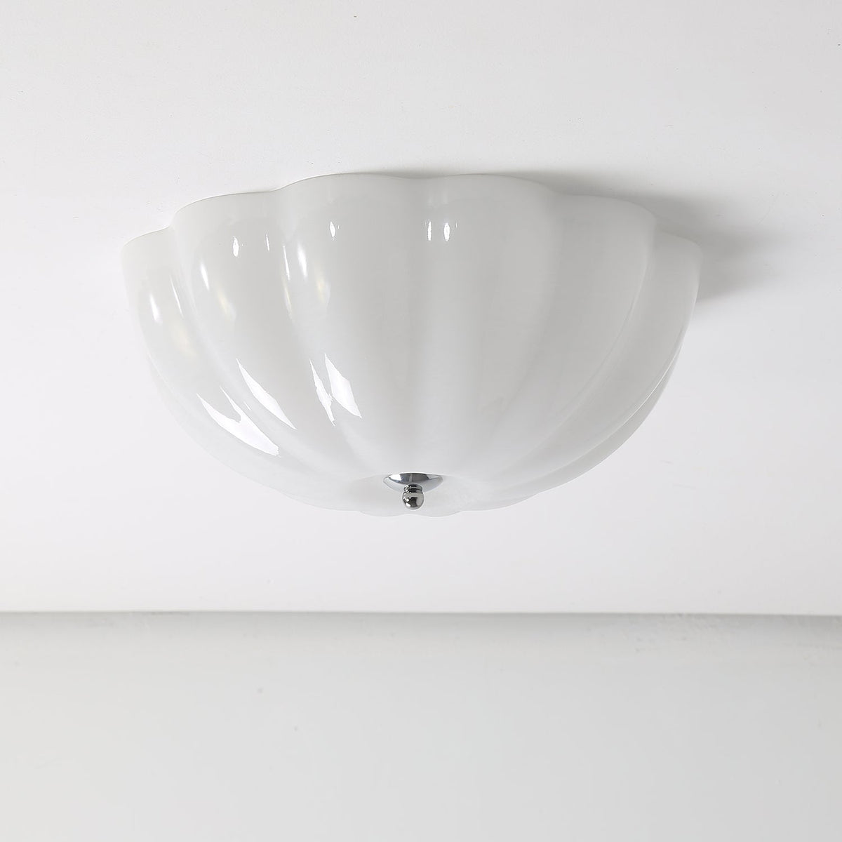 Candeeiro de teto de vidro com concha de ópala moderno minimalista Uphaara