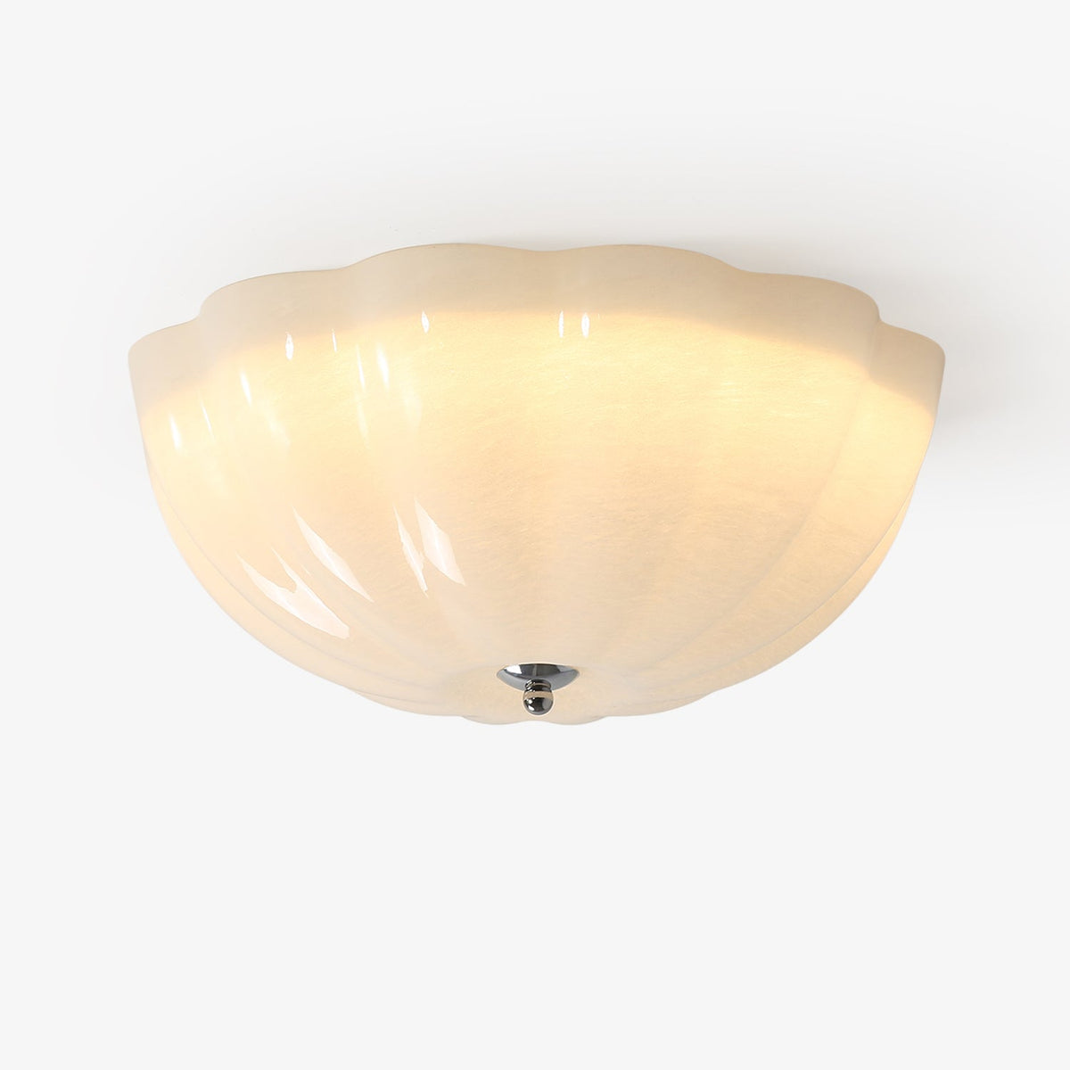 Candeeiro de teto de vidro com concha de ópala moderno minimalista Uphaara