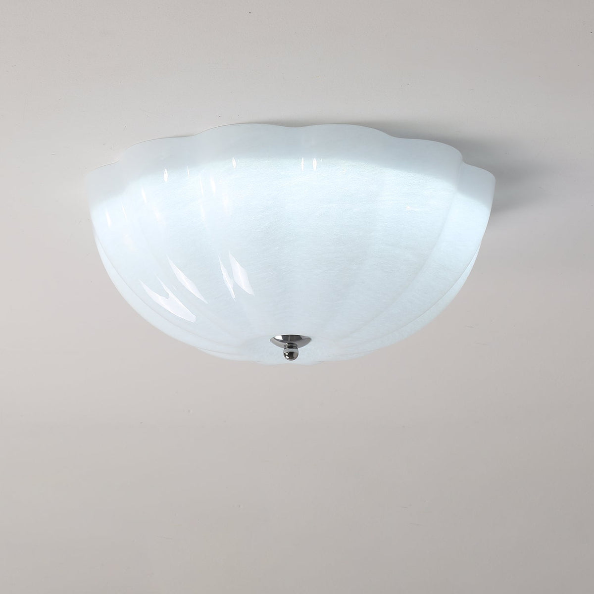 Candeeiro de teto de vidro com concha de ópala moderno minimalista Uphaara