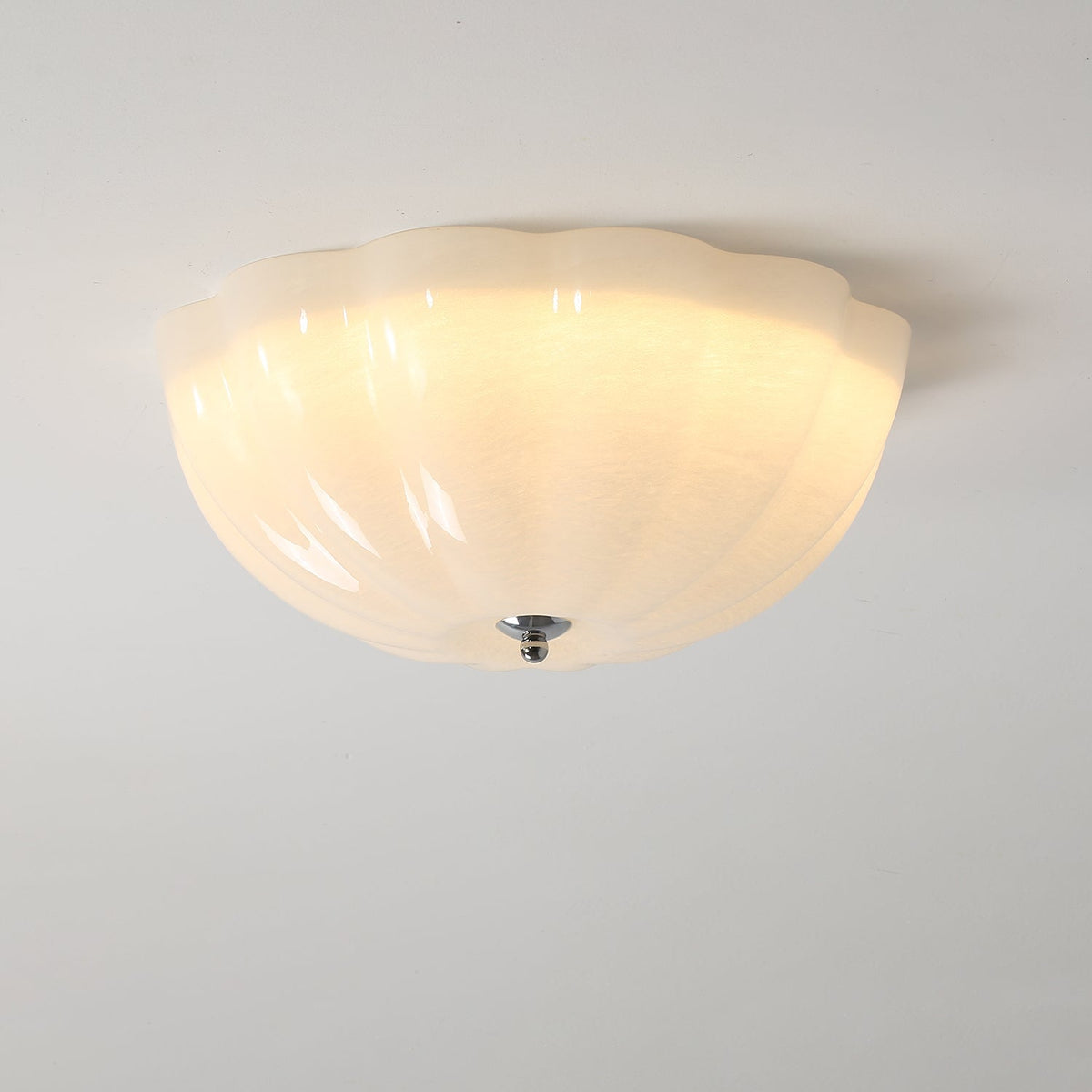 Candeeiro de teto de vidro com concha de ópala moderno minimalista Uphaara