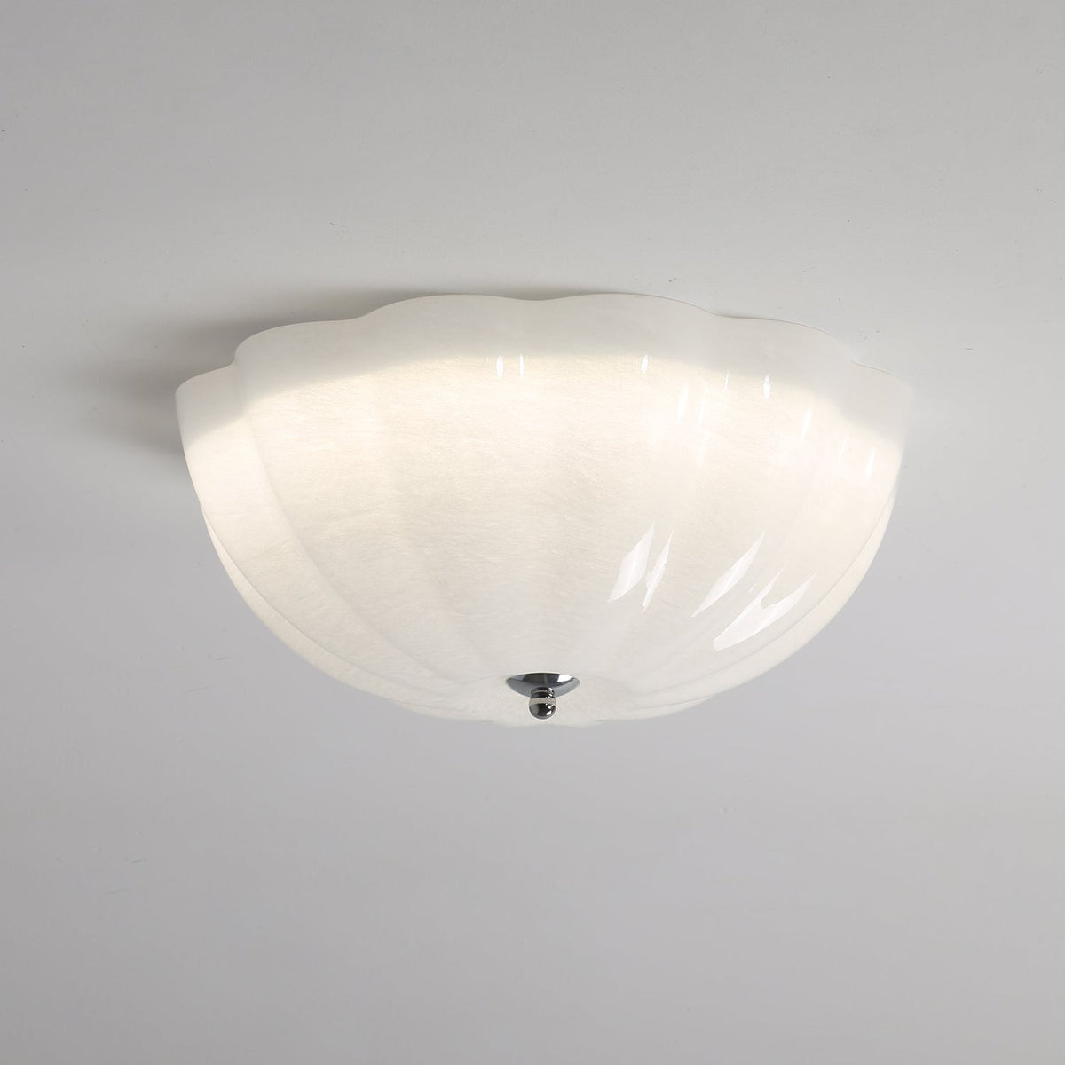 Candeeiro de teto de vidro com concha de ópala moderno minimalista Uphaara